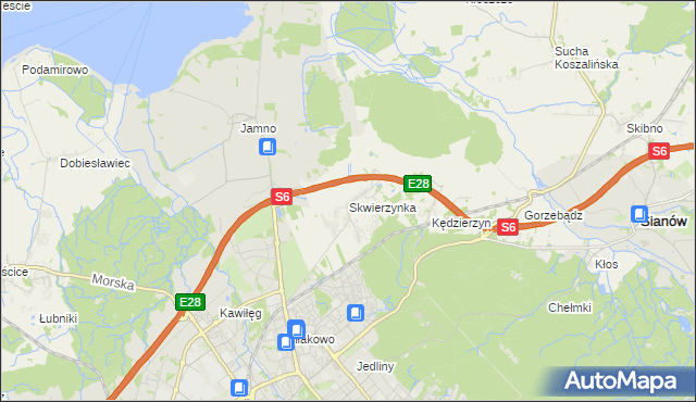 mapa Skwierzynka, Skwierzynka na mapie Targeo