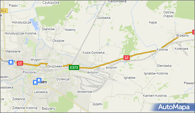 mapa Srebrzyszcze, Srebrzyszcze na mapie Targeo