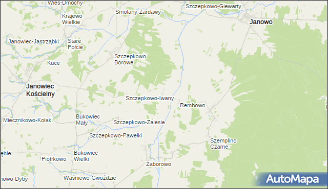 mapa Szczepkowo-Skrody, Szczepkowo-Skrody na mapie Targeo