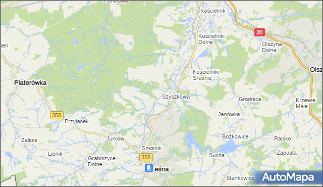mapa Szyszkowa, Szyszkowa na mapie Targeo
