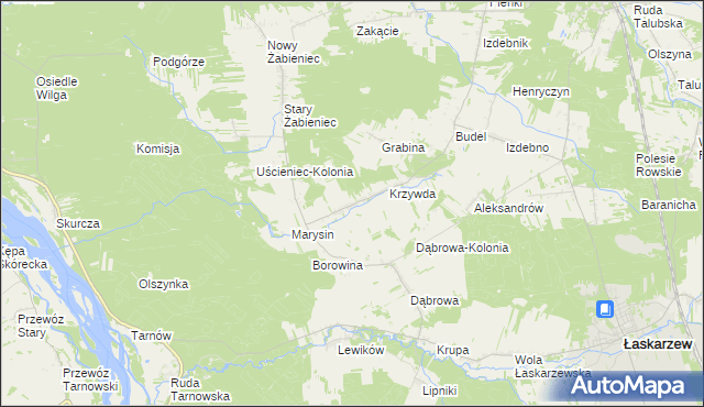 mapa Uścieniec, Uścieniec na mapie Targeo