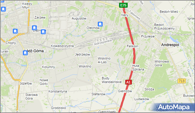 mapa Wiskitno A-Las, Wiskitno A-Las na mapie Targeo