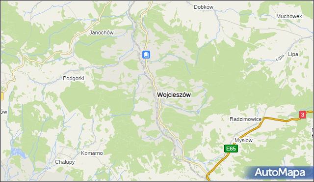 mapa Wojcieszów, Wojcieszów na mapie Targeo