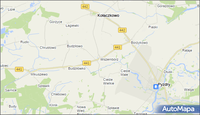 mapa Wszembórz, Wszembórz na mapie Targeo