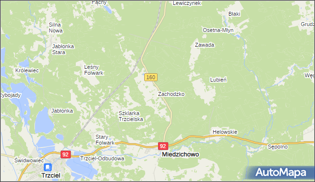 mapa Zachodzko, Zachodzko na mapie Targeo