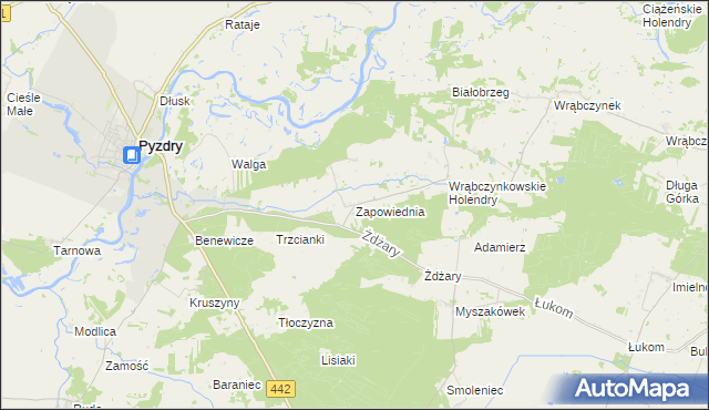 mapa Zapowiednia, Zapowiednia na mapie Targeo