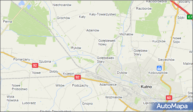 mapa Gołębiewek Stary, Gołębiewek Stary na mapie Targeo