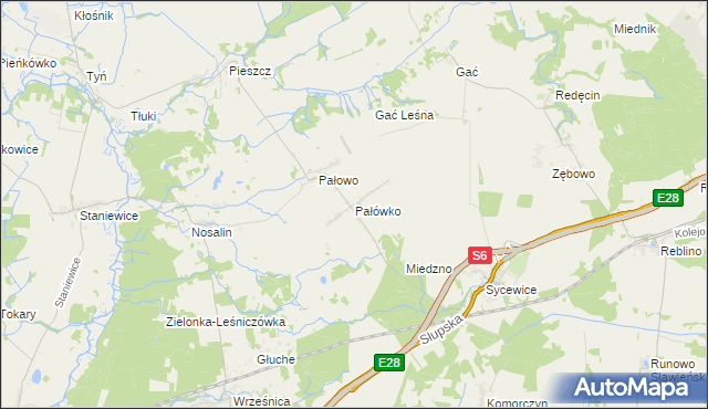 mapa Pałówko, Pałówko na mapie Targeo