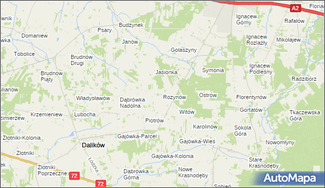 mapa Rozynów, Rozynów na mapie Targeo