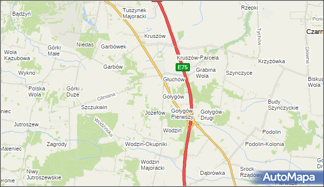 mapa Gołygów, Gołygów na mapie Targeo