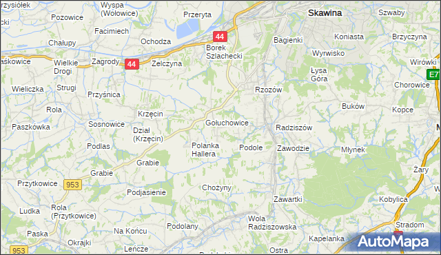 mapa Jurczyce, Jurczyce na mapie Targeo