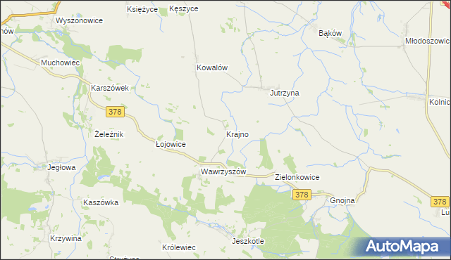 mapa Krajno, Krajno na mapie Targeo