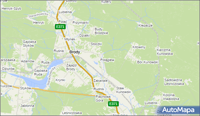 mapa Połągiew, Połągiew na mapie Targeo