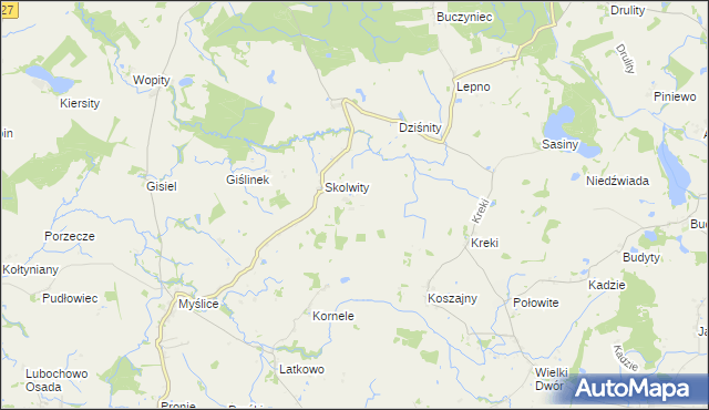 mapa Popity, Popity na mapie Targeo