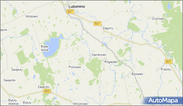 mapa Samborek, Samborek na mapie Targeo