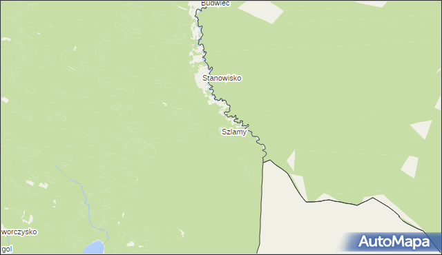 mapa Szlamy, Szlamy na mapie Targeo