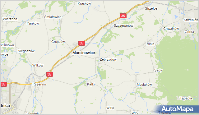 mapa Zebrzydów, Zebrzydów na mapie Targeo