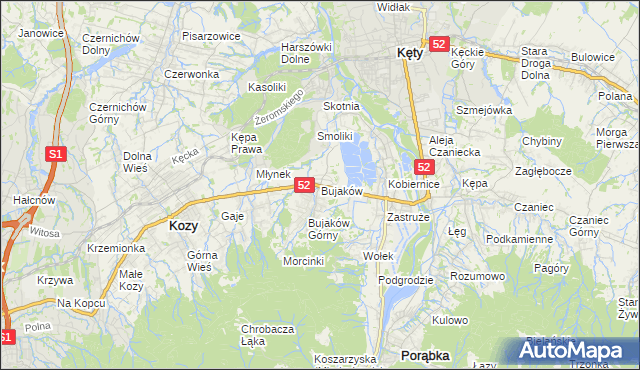 mapa Bujaków, Bujaków na mapie Targeo