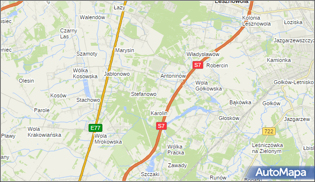 mapa Mieszkowo gmina Piaseczno, Mieszkowo gmina Piaseczno na mapie Targeo