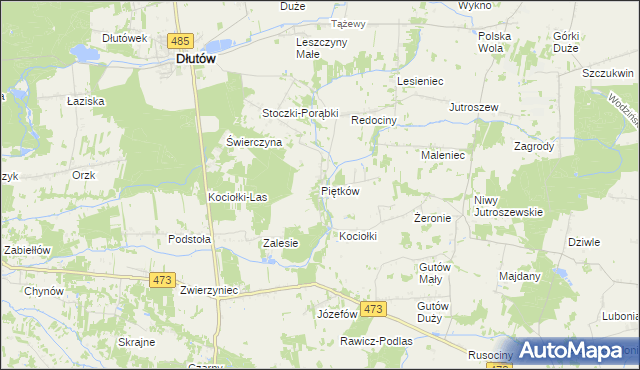 mapa Piętków, Piętków na mapie Targeo