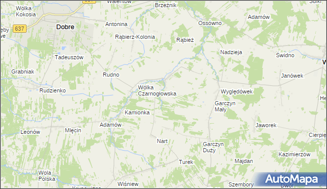 mapa Pokrzywnik gmina Dobre, Pokrzywnik gmina Dobre na mapie Targeo