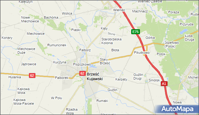 mapa Stary Brześć, Stary Brześć na mapie Targeo