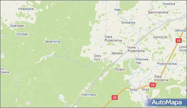 mapa Stary Szor, Stary Szor na mapie Targeo