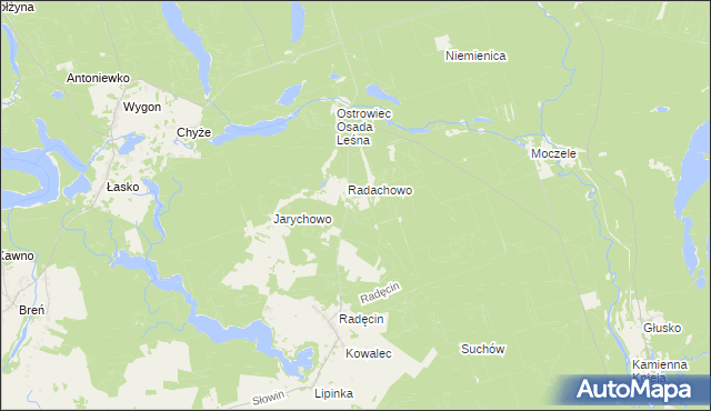 mapa Świnki gmina Dobiegniew, Świnki gmina Dobiegniew na mapie Targeo