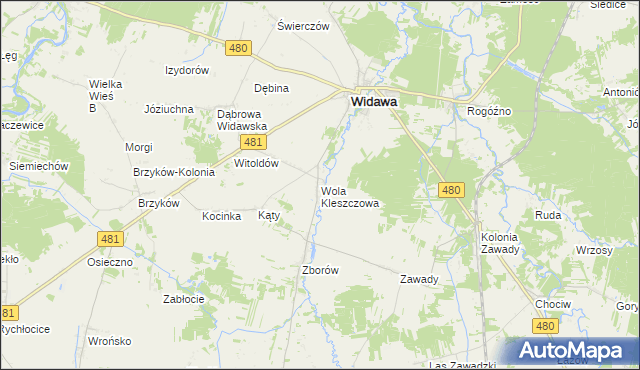 mapa Wola Kleszczowa, Wola Kleszczowa na mapie Targeo