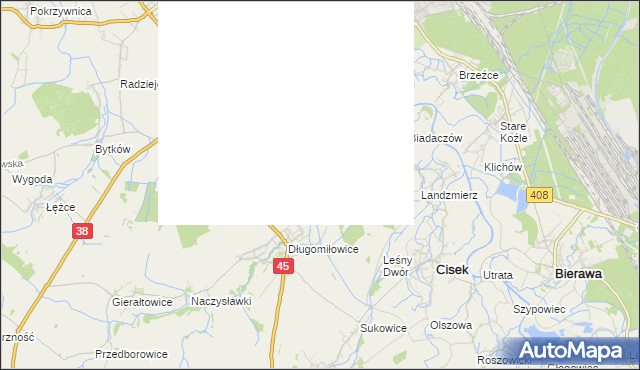 mapa Dębowa gmina Reńska Wieś, Dębowa gmina Reńska Wieś na mapie Targeo