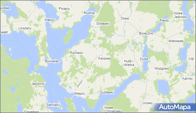 mapa Karpowo, Karpowo na mapie Targeo