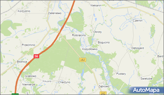 mapa Kopydłówko, Kopydłówko na mapie Targeo