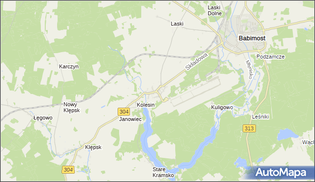 mapa Nowe Kramsko, Nowe Kramsko na mapie Targeo