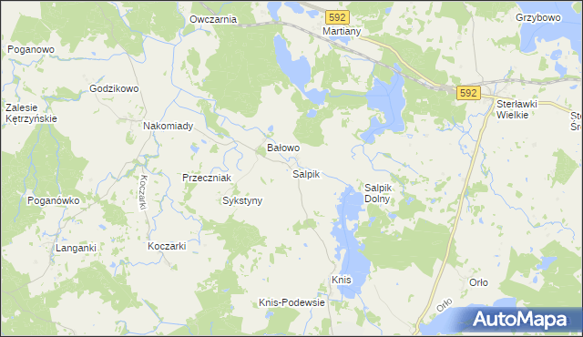 mapa Salpik, Salpik na mapie Targeo