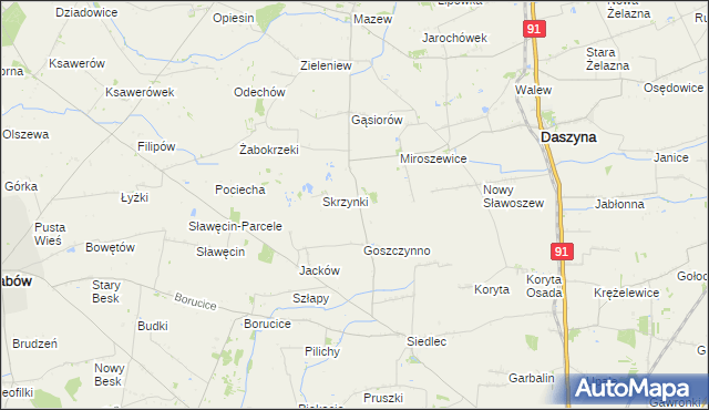mapa Siedlew, Siedlew na mapie Targeo