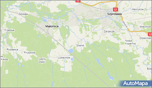 mapa Śliwnik, Śliwnik na mapie Targeo