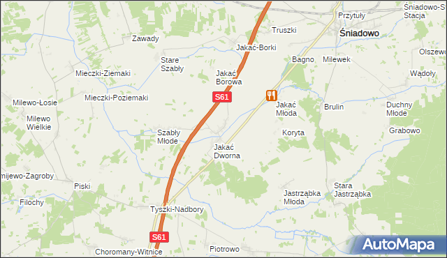 mapa Stara Jakać, Stara Jakać na mapie Targeo