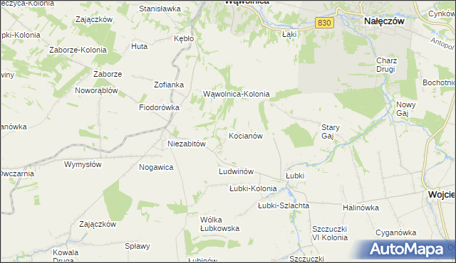 mapa Kocianów, Kocianów na mapie Targeo