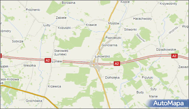 mapa Łukowisko, Łukowisko na mapie Targeo