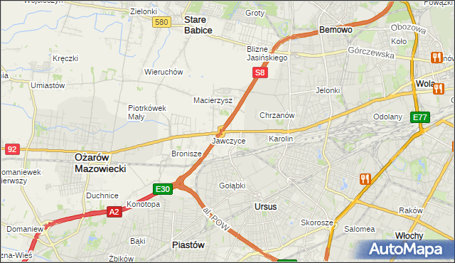 mapa Mory gmina Ożarów Mazowiecki, Mory gmina Ożarów Mazowiecki na mapie Targeo