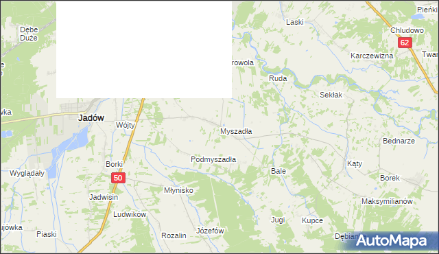 mapa Myszadła, Myszadła na mapie Targeo
