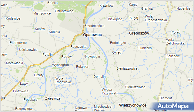 mapa Pałuszyce, Pałuszyce na mapie Targeo