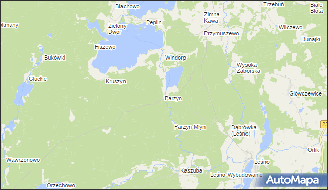 mapa Parzyn, Parzyn na mapie Targeo