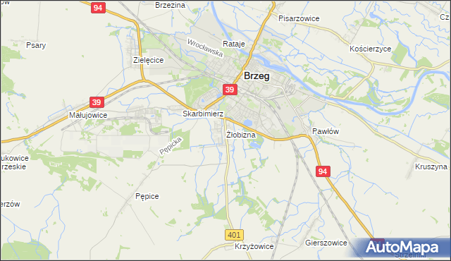 mapa Żłobizna, Żłobizna na mapie Targeo