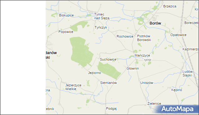mapa Suchowice, Suchowice na mapie Targeo