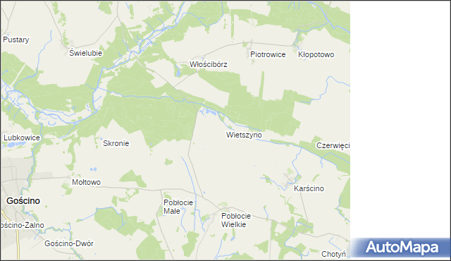 mapa Wietszyno, Wietszyno na mapie Targeo