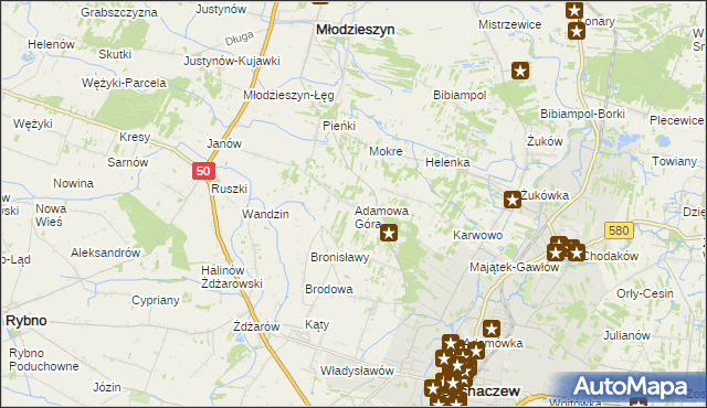 mapa Adamowa Góra, Adamowa Góra na mapie Targeo