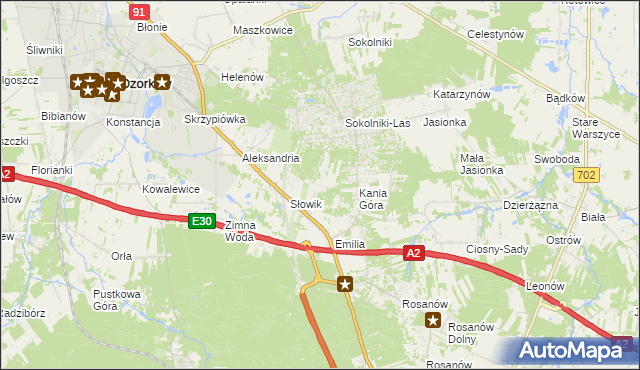mapa Adolfów gmina Zgierz, Adolfów gmina Zgierz na mapie Targeo