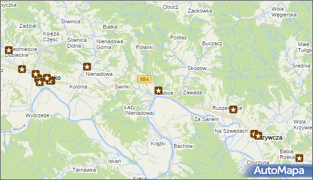 mapa Babice gmina Krzywcza, Babice gmina Krzywcza na mapie Targeo