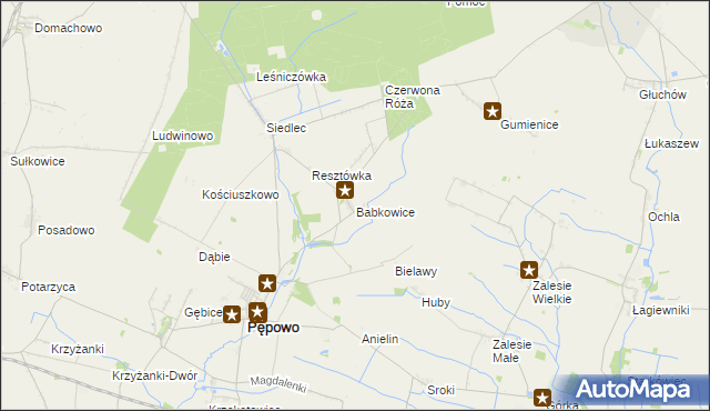 mapa Babkowice, Babkowice na mapie Targeo